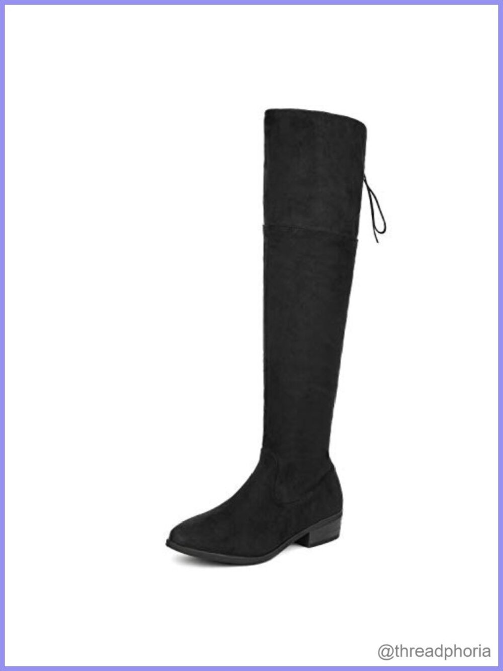 Women's Over the Knee Thigh High Faux Suede Riding Boots with Heel